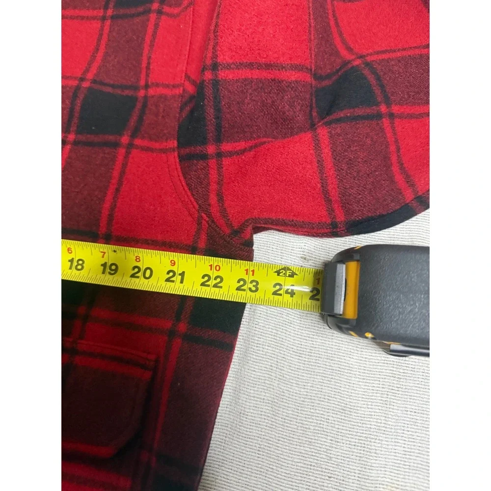 Filson CCC Wool Bomber Men M Red Black buffalo Plaid